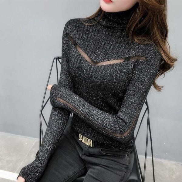 women's sweaters lace stitching knitted hollow autumn and winter sweater women self-cultivation all-match bottoming shirt, White;black
women's sweaters lace stitching knitted hollow autumn and winter sweater women self-cultivation all-match bottoming shirt, White;black
