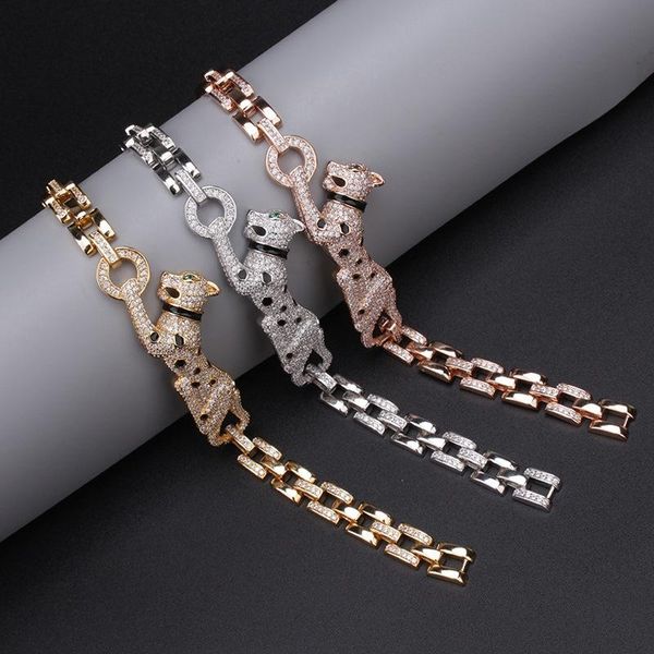 full zircon stone leopard green eyes panther bracelet for men women party punk jewelry, Golden;silver
full zircon stone leopard green eyes panther bracelet for men women party punk jewelry, Golden;silver
