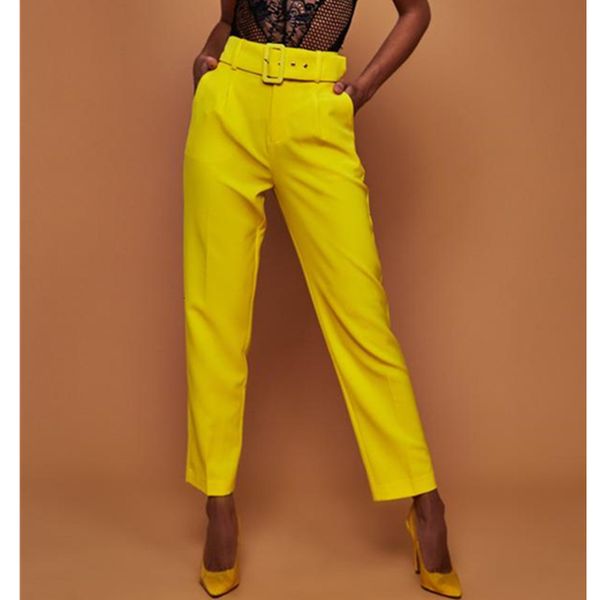 pants trousers t57 women's autumn casual high waist solid color capris straight with belt, Black;white
pants trousers t57 women's autumn casual high waist solid color capris straight with belt, Black;white