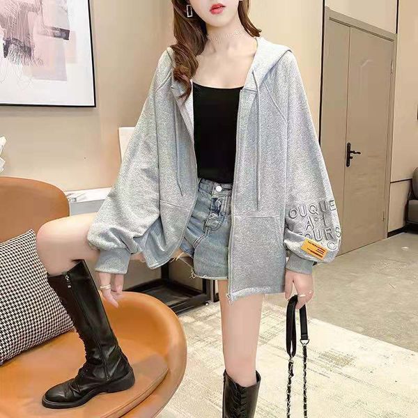 women hoodie woman streetwear lazy s letter embroidery women's sweatshirt korean fashion spring autumn zip loose oversized coat, Black
women hoodie woman streetwear lazy s letter embroidery women's sweatshirt korean fashion spring autumn zip loose oversized coat, Black