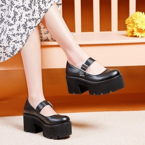 dress shoes mary harajuku jane soft sister college wind ring muffin thick soled jk uniform heels small leather women's, Black
dress shoes mary harajuku jane soft sister college wind ring muffin thick soled jk uniform heels small leather women's, Black