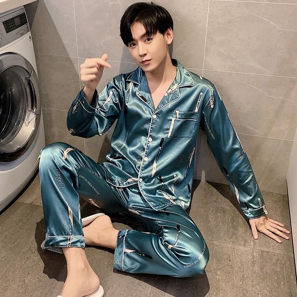 men comfortable pyjamas plus size 3xl 4xl 5xl 90kg long sleeve casual home wear autumn silk boy pajama set leisure sleepwear set, Black;brown
men comfortable pyjamas plus size 3xl 4xl 5xl 90kg long sleeve casual home wear autumn silk boy pajama set leisure sleepwear set, Black;brown