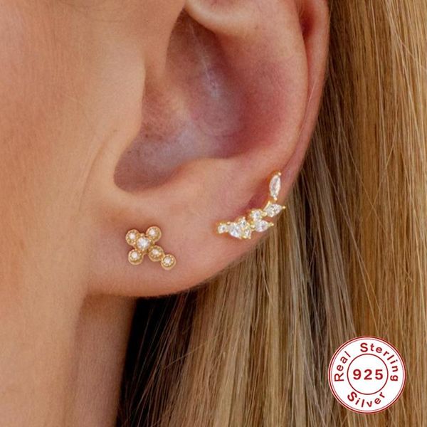 stud boako 1pcs 100% real 925 sterling silver earrings cz geometric for women jewelry piercing pendientes aretes w5, Golden;silver
stud boako 1pcs 100% real 925 sterling silver earrings cz geometric for women jewelry piercing pendientes aretes w5, Golden;silver