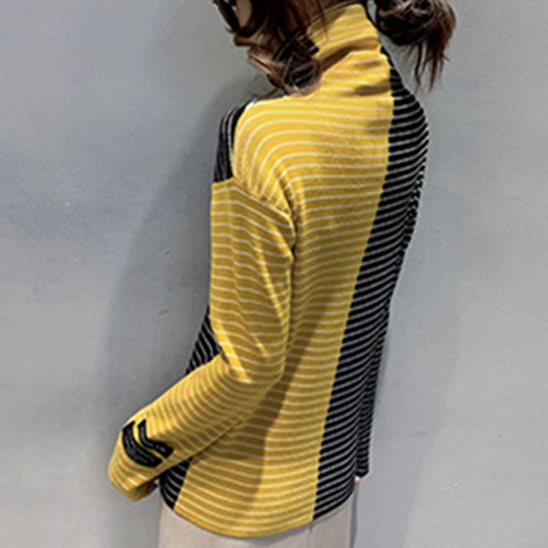 2021 fall winter korean style knitted sweater women heaps collar patchwork striped bottoming shirt girl new t0n309a lq0d, White;black
2021 fall winter korean style knitted sweater women heaps collar patchwork striped bottoming shirt girl new t0n309a lq0d, White;black