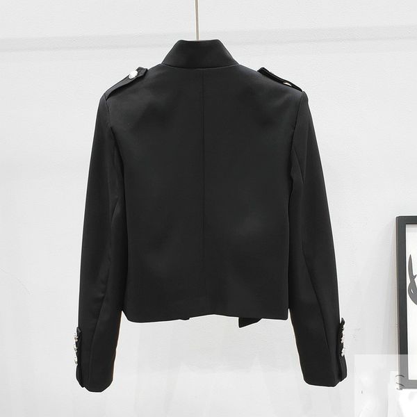 2021 spring female casual long-sleeved single breasted stand collar diamond patchwork black short blazer coat 8y898, Black;brown
2021 spring female casual long-sleeved single breasted stand collar diamond patchwork black short blazer coat 8y898, Black;brown