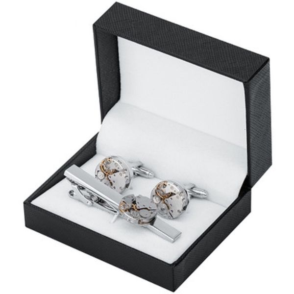 mens tie clip cuff links sets steampunk gear watch mechanism non-functional french cufflink for men jewelry shirt cufflinks with gift box, Silver;golden
mens tie clip cuff links sets steampunk gear watch mechanism non-functional french cufflink for men jewelry shirt cufflinks with gift box, Silver;golden