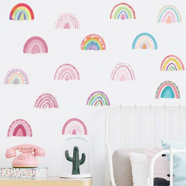 wall stickers 16pcs colorful rainbows diy art for children's bedroom baby girl room cabinet decor nursery posters home decals
wall stickers 16pcs colorful rainbows diy art for children's bedroom baby girl room cabinet decor nursery posters home decals