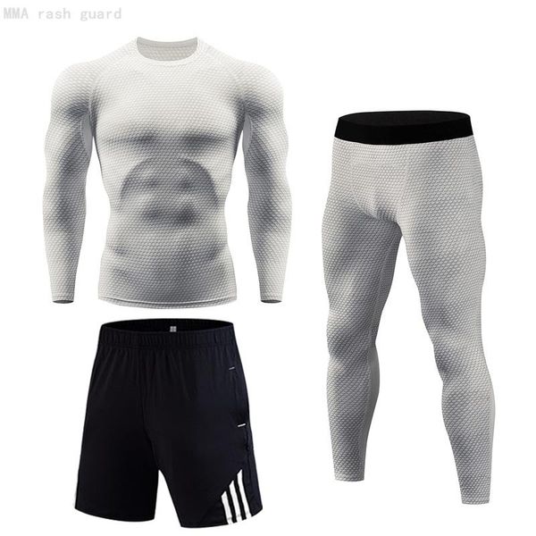 men's tracksuits mens tracksuit set tights rash guard mma men leggings base layer long sleeve 3-piece jogging suit thermal underwear, Gray
men's tracksuits mens tracksuit set tights rash guard mma men leggings base layer long sleeve 3-piece jogging suit thermal underwear, Gray