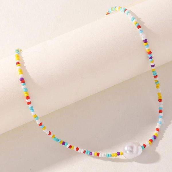 chokers bohemian style temperament color rice bead necklace japan and south korea fashion sweet pearl pendant female, Golden;silver
chokers bohemian style temperament color rice bead necklace japan and south korea fashion sweet pearl pendant female, Golden;silver