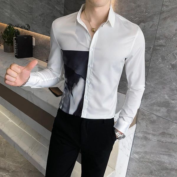 men's casual shirts korean autumn shirt men clothes 2021 all match long sleeve mens digital print slim fit blouse tuxedo 3xl, White;black
men's casual shirts korean autumn shirt men clothes 2021 all match long sleeve mens digital print slim fit blouse tuxedo 3xl, White;black