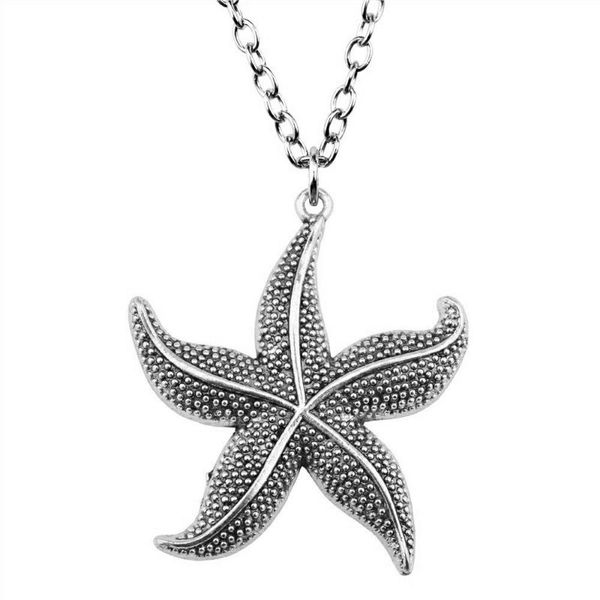 pendant necklaces 1 piece 50x43mm starfish charms necklace for women drop supplier pendants female gift, Silver
pendant necklaces 1 piece 50x43mm starfish charms necklace for women drop supplier pendants female gift, Silver