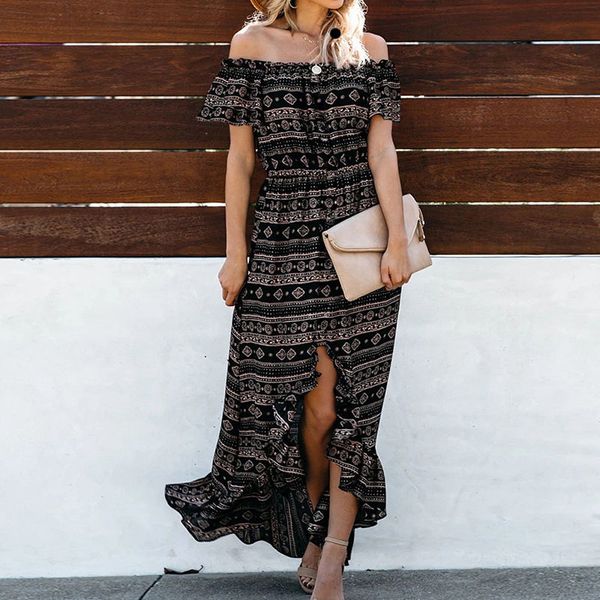2021 new fashion women short sleeve long boho irregular printed beach es summer ladies slash neck sun beachwear ha6d, Black;gray
2021 new fashion women short sleeve long boho irregular printed beach es summer ladies slash neck sun beachwear ha6d, Black;gray