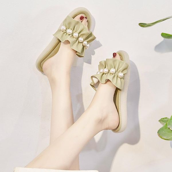slippers leather for women in the summer of 2021 web celebrity style pearl sandals wear tendon soft beach shoes, Black
slippers leather for women in the summer of 2021 web celebrity style pearl sandals wear tendon soft beach shoes, Black
