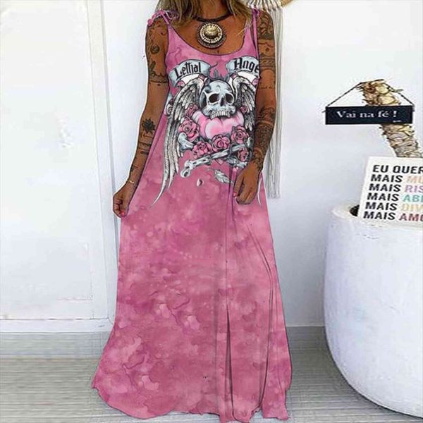 vintage skull print loose maxi women dresses summer casual sleeveless sling o neck long ladies elegant off shoulder, Black;gray
vintage skull print loose maxi women dresses summer casual sleeveless sling o neck long ladies elegant off shoulder, Black;gray