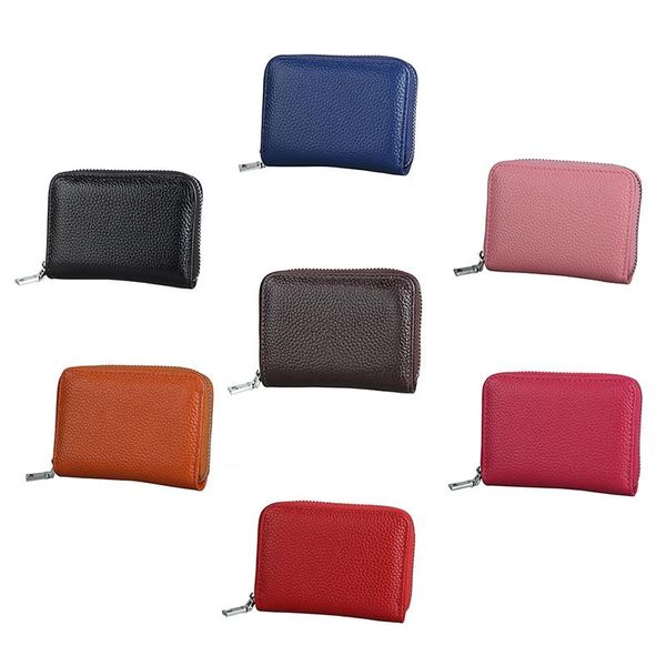 card holders 1pc women men business holder leather zipper pocket case coin purse, Brown;gray
card holders 1pc women men business holder leather zipper pocket case coin purse, Brown;gray