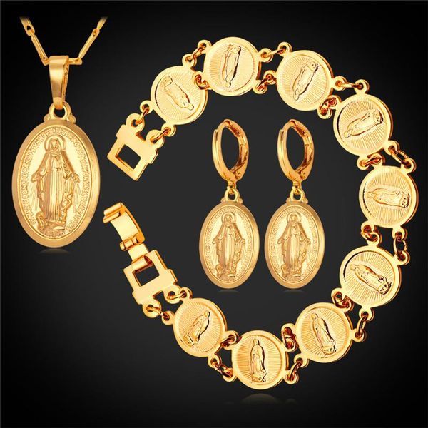 earrings & necklace women jewelry virgin mary set necklace/earrings/bracelet gold/silver color party/wedding s240
earrings & necklace women jewelry virgin mary set necklace/earrings/bracelet gold/silver color party/wedding s240