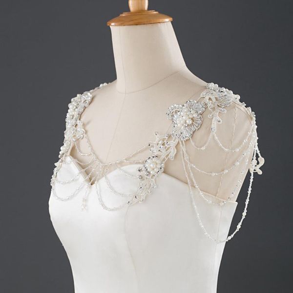 wraps & jackets beading bridal shoulder chain wedding party necklace bride accessories charm jewelry, White
wraps & jackets beading bridal shoulder chain wedding party necklace bride accessories charm jewelry, White