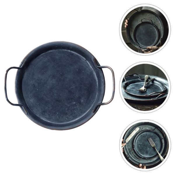kitchen storage & organization 1pc vintage iron tray creative decorative plate food serving silver
kitchen storage & organization 1pc vintage iron tray creative decorative plate food serving silver