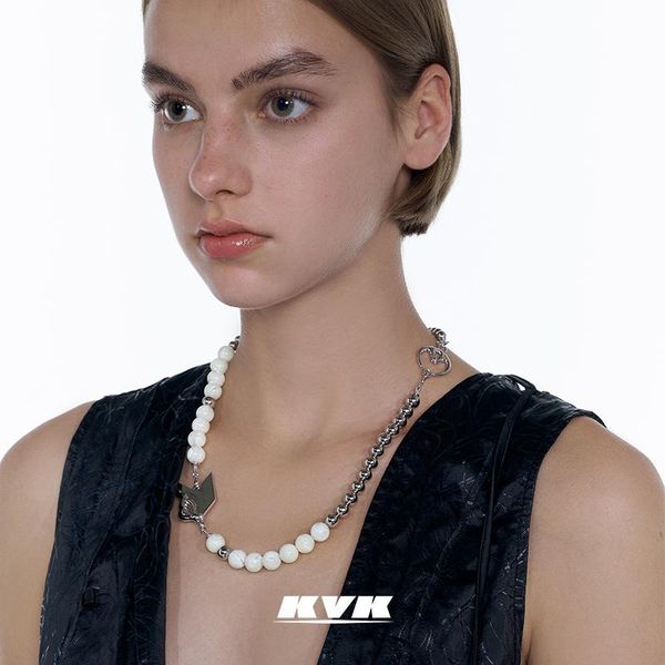 chains fashion partner 2 white jade symbol bead necklace 2021 niche design, Silver
chains fashion partner 2 white jade symbol bead necklace 2021 niche design, Silver