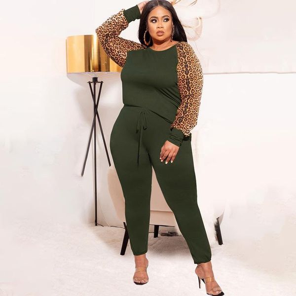 women's two piece pants women set leopard print color contrast fashion large size suit casual oversize conjunto feminino donsignet, White
women's two piece pants women set leopard print color contrast fashion large size suit casual oversize conjunto feminino donsignet, White