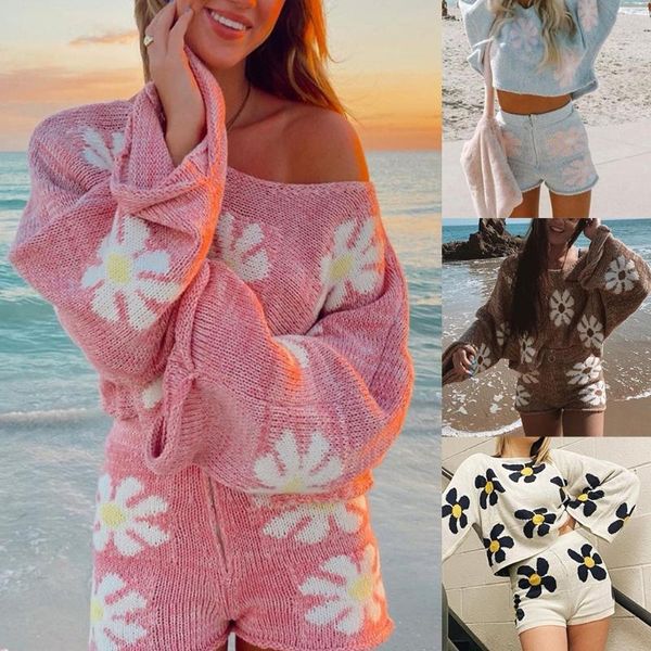 women's tracksuits q1fa women 2pcs knit floral lounge sweater outfit long sleeve crop zipper shorts, Gray
women's tracksuits q1fa women 2pcs knit floral lounge sweater outfit long sleeve crop zipper shorts, Gray