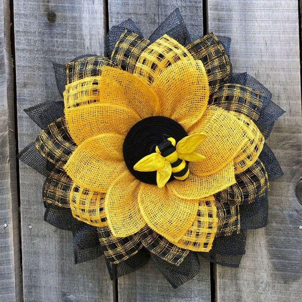 decorative flowers & wreaths bee sunflower wreath easter ornaments spring hanging pendants artificial garland simulation leaf home decor
decorative flowers & wreaths bee sunflower wreath easter ornaments spring hanging pendants artificial garland simulation leaf home decor
