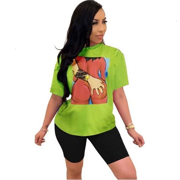 2021 new summer short two tracksuit cartoon print t shirt and shorts set sportswear casual 2 piece outfits for women vuum, White
2021 new summer short two tracksuit cartoon print t shirt and shorts set sportswear casual 2 piece outfits for women vuum, White