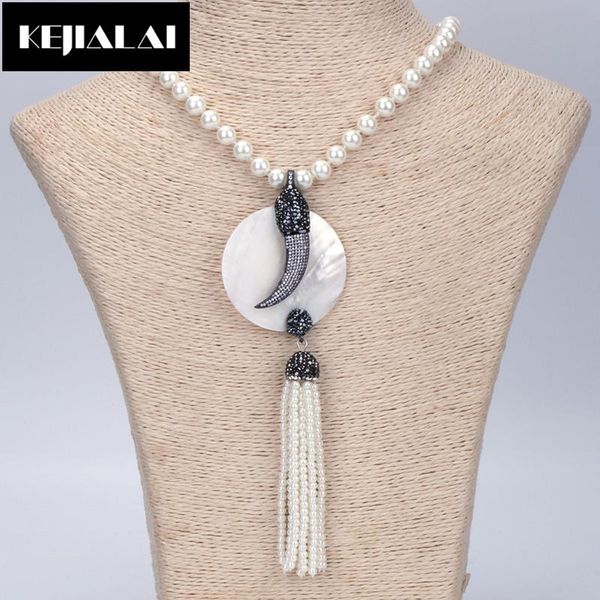 pendant necklaces kejialai bohemian ethnic style long tassel necklace shell round charm chili moon accessories pearl beads chain jewelry, Silver
pendant necklaces kejialai bohemian ethnic style long tassel necklace shell round charm chili moon accessories pearl beads chain jewelry, Silver