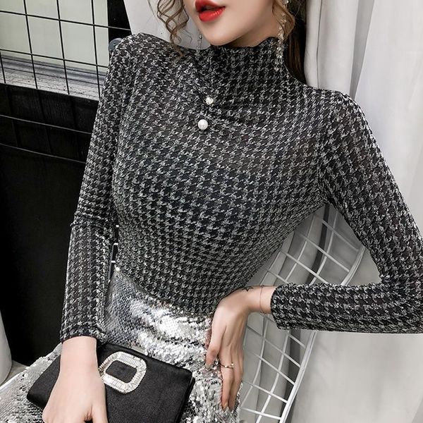 2021 spring summer popula shiny korean clothes houndstooth beading t-shirt women ropa mujer bottoming shirt tee t02314, White
2021 spring summer popula shiny korean clothes houndstooth beading t-shirt women ropa mujer bottoming shirt tee t02314, White
