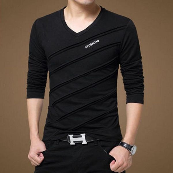men's t-shirts selling product in 2021 spring autumn tide brand long-sleeved t-shirt cotton v-neck man's clothing, White;black
men's t-shirts selling product in 2021 spring autumn tide brand long-sleeved t-shirt cotton v-neck man's clothing, White;black