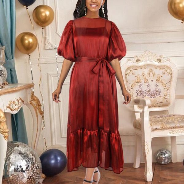casual dresses red for women party wedding transparent lantern sleeve high waist ankle length elegant long vestidos mujer dress, Black;gray
casual dresses red for women party wedding transparent lantern sleeve high waist ankle length elegant long vestidos mujer dress, Black;gray
