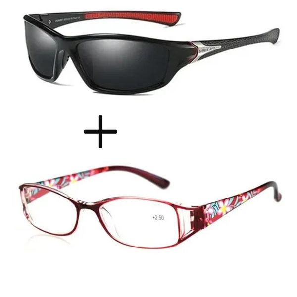sunglasses 2pcs rectangular comfortable frame ultralight red reading glasses for women ladies and sports polarized men, White;black
sunglasses 2pcs rectangular comfortable frame ultralight red reading glasses for women ladies and sports polarized men, White;black