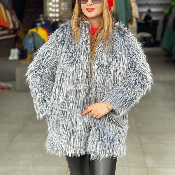 women's fur & faux xmax fashion winter thick warm coats women elegant o neck long sleeve jackets windproof loose ladies, Black
women's fur & faux xmax fashion winter thick warm coats women elegant o neck long sleeve jackets windproof loose ladies, Black