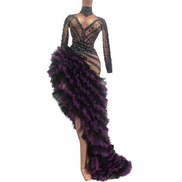 casual dresses european court asymmetric crystal mesh tiered dress women rhinestone party evening long singer latin dance stage costumes, Black;gray
casual dresses european court asymmetric crystal mesh tiered dress women rhinestone party evening long singer latin dance stage costumes, Black;gray