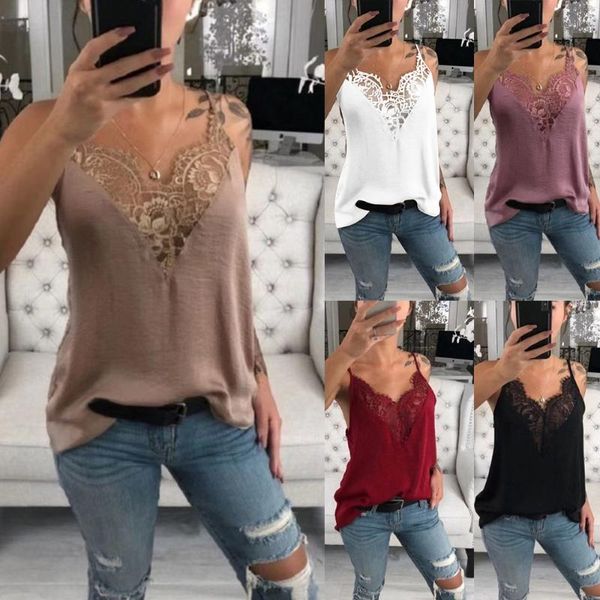 women's tanks & camis tank summer lace for women 2021 ladies camisole v-neck sleeveless camisetas de mujer para verano d30, White
women's tanks & camis tank summer lace for women 2021 ladies camisole v-neck sleeveless camisetas de mujer para verano d30, White