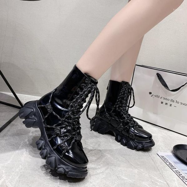 boots autumn motorcycle ladies vintage combat army punk goth women black patent leather platform short1
boots autumn motorcycle ladies vintage combat army punk goth women black patent leather platform short1