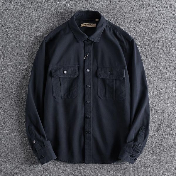 men's casual shirts 2021 european and american workwear multi bag shirt coat simple worn long sleeve 0677, White;black
men's casual shirts 2021 european and american workwear multi bag shirt coat simple worn long sleeve 0677, White;black
