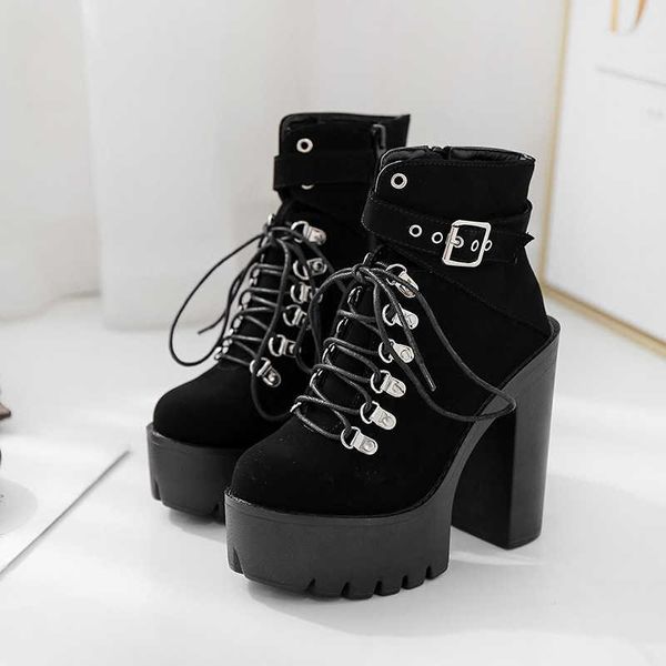 boots autumn and winter fashion 13cm thick heel super high bottom women's night club, Black
boots autumn and winter fashion 13cm thick heel super high bottom women's night club, Black