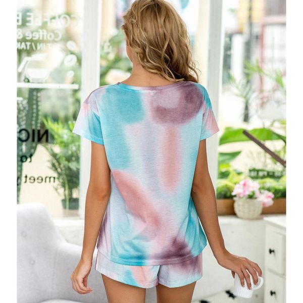 european american summer casual around the neck print tie-dye gradient star short-sleeve pyjamas female suit domestic service 0003 # eyza, White
european american summer casual around the neck print tie-dye gradient star short-sleeve pyjamas female suit domestic service 0003 # eyza, White