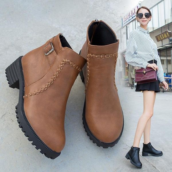 boots size 41, 42, 43 women's autumn/winter chunky boots, british and cotton ankle boot belt buckle for women, Black
boots size 41, 42, 43 women's autumn/winter chunky boots, british and cotton ankle boot belt buckle for women, Black