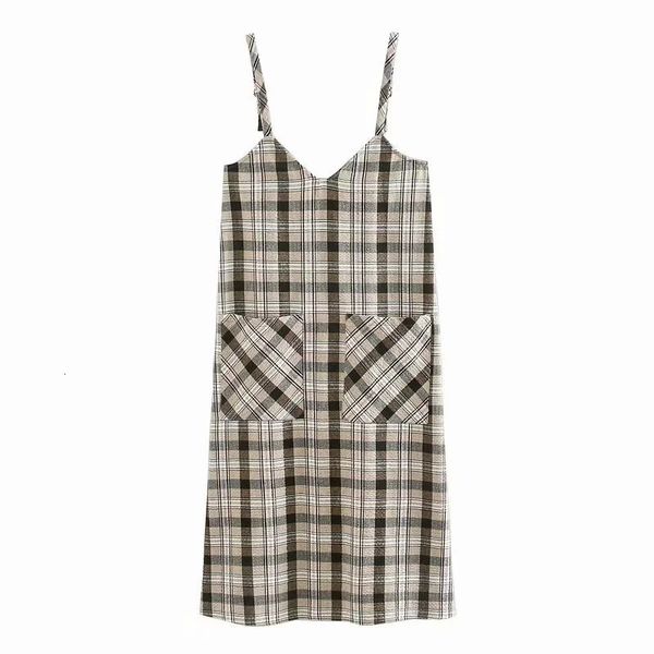 woman 2021 new plaid slip long women casual pocket v neck sleeveless midi dress female loose chic dresses godi jnlx, Black;gray
woman 2021 new plaid slip long women casual pocket v neck sleeveless midi dress female loose chic dresses godi jnlx, Black;gray