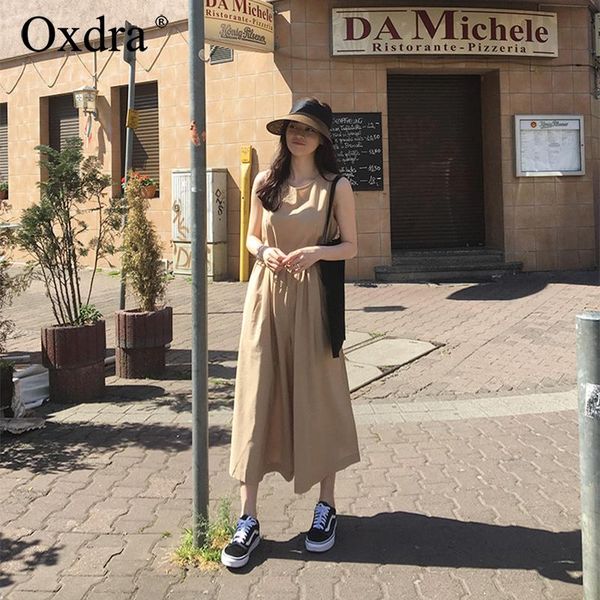 women's jumpsuits & rompers oxdra women o neck ankle length solid loose lace up sleeveless high street summer 2021 clothing, Black;white
women's jumpsuits & rompers oxdra women o neck ankle length solid loose lace up sleeveless high street summer 2021 clothing, Black;white