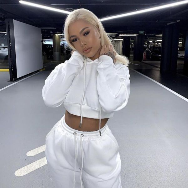 ke 2021 new autumn spring women's sports short casual fleece sweater suit tracksuit woman sport set women, White;black
ke 2021 new autumn spring women's sports short casual fleece sweater suit tracksuit woman sport set women, White;black