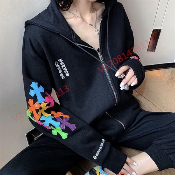 chromehearts crosin sanskrit color cross leather men's and women's zipper hooded jacket, Black
chromehearts crosin sanskrit color cross leather men's and women's zipper hooded jacket, Black
