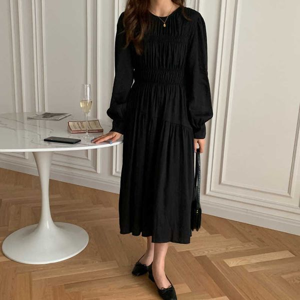 long sleeve vintage dress women arrival spring elegant lady party casual a-line o-neck black vestidos verano clothing 210625, Black;gray
long sleeve vintage dress women arrival spring elegant lady party casual a-line o-neck black vestidos verano clothing 210625, Black;gray