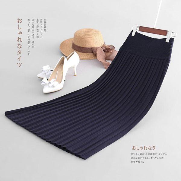 skirts women's knit skirt 2021 autumn and winter was thin wild high waist pleated ice long, Black
skirts women's knit skirt 2021 autumn and winter was thin wild high waist pleated ice long, Black