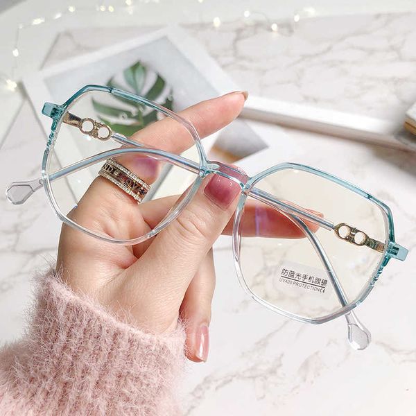 2021 tr anti be light glasses women's korean fashion plain net red eye frame can equipped with myopia, White;black
2021 tr anti be light glasses women's korean fashion plain net red eye frame can equipped with myopia, White;black