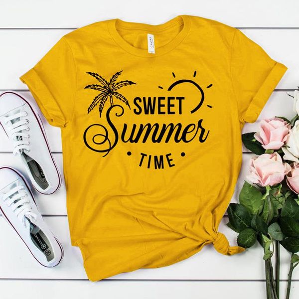 women's t-shirt woman o-neck holiday vibes cotton printed tshirt sweet summer time t-shirts fashion women graphic vacay beach tees, White
women's t-shirt woman o-neck holiday vibes cotton printed tshirt sweet summer time t-shirts fashion women graphic vacay beach tees, White