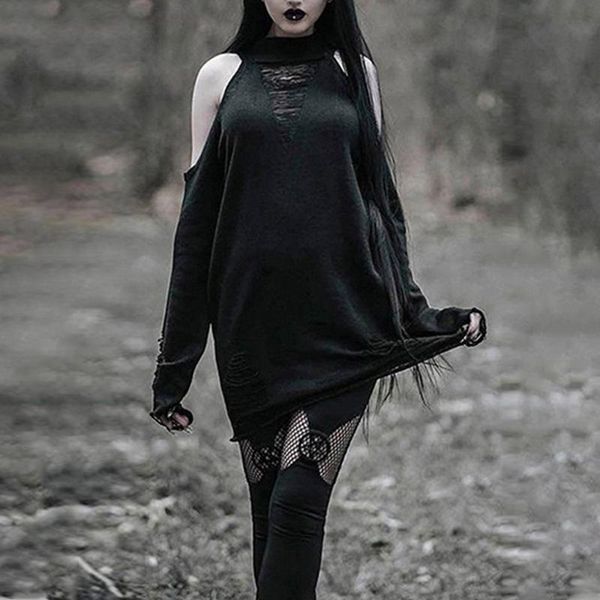 women's sweaters gothic sweater woman long sleeves hollow out strapless dress women goth knitting clothes black fashion dark cold autum, White;black
women's sweaters gothic sweater woman long sleeves hollow out strapless dress women goth knitting clothes black fashion dark cold autum, White;black