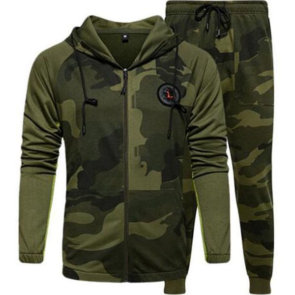 men's tracksuits winter sports zippered matching cap hoodie and camouflage suit sets tracksuit men gym clothing, Gray
men's tracksuits winter sports zippered matching cap hoodie and camouflage suit sets tracksuit men gym clothing, Gray